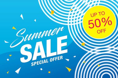 yaz satış şablonu afişi