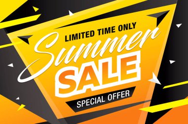 yaz satış şablonu afişi