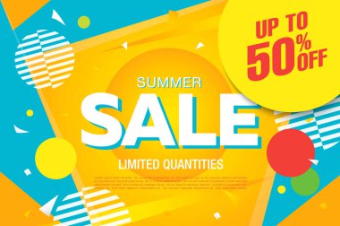 yaz satış şablonu afişi