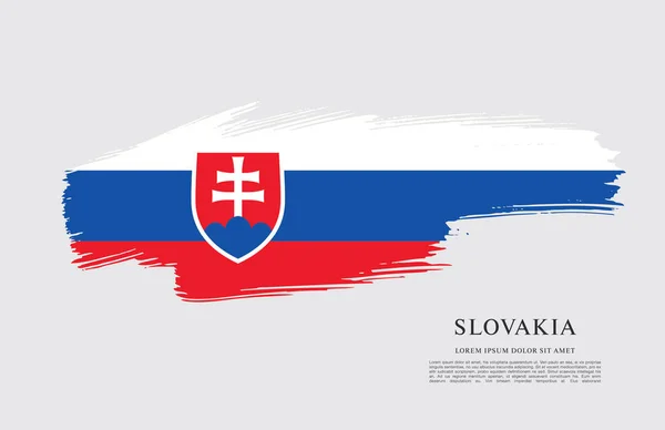 国旗的斯洛伐克，背景 — 图库矢量图片