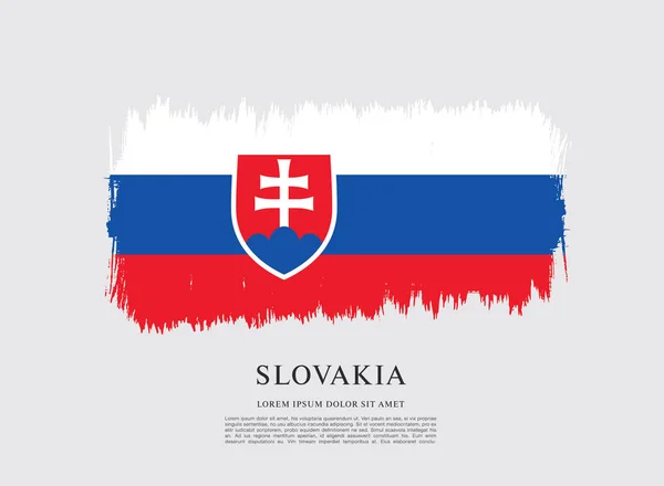 Bandeira da Eslováquia, fundo — Vetor de Stock
