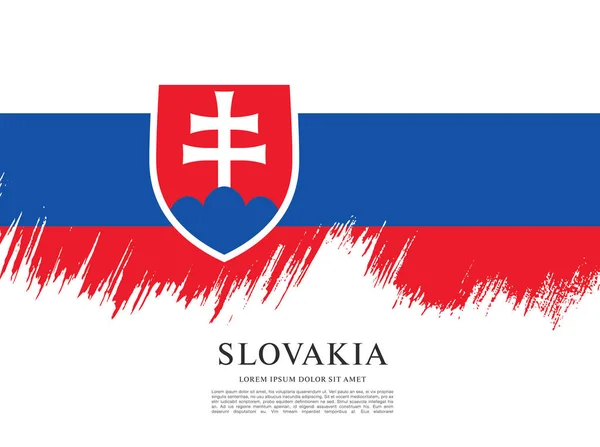 国旗的斯洛伐克，背景 — 图库矢量图片