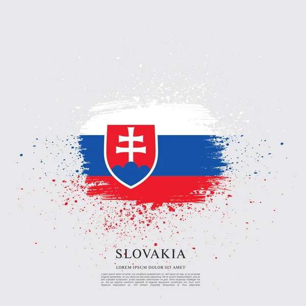Bandiera della Slovacchia, sullo sfondo — Vettoriale Stock