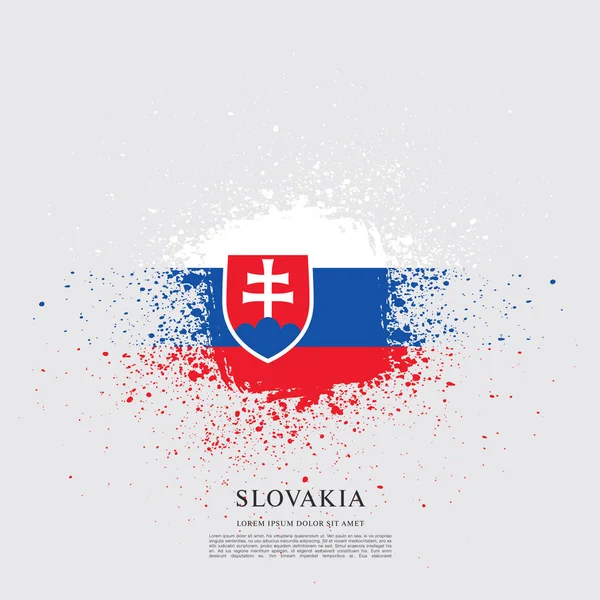 Bandiera della Slovacchia, sullo sfondo — Vettoriale Stock