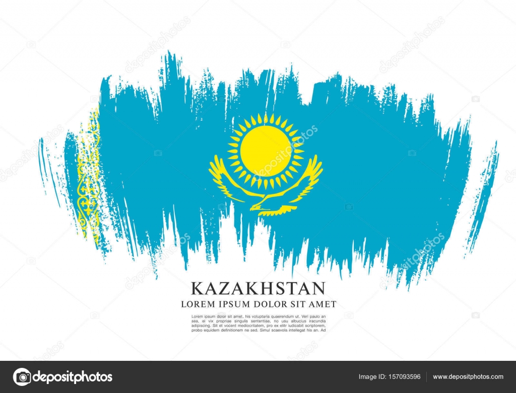 флаг картинка казахстана