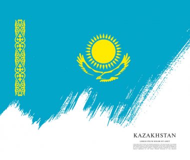 Kazakistan bayrağı düzen tasarımı