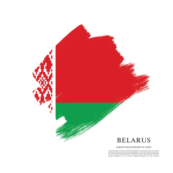 Disegno della bandiera bielorussa — Vettoriale Stock
