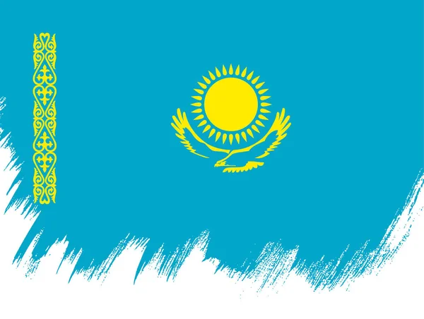 Дизайн флага Казахстана — стоковый вектор