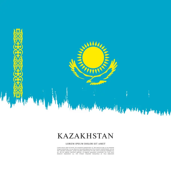Conception du drapeau kazakh — Image vectorielle