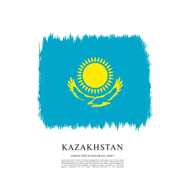 Kazakistan bayrağı düzen tasarımı — Stok Vektör