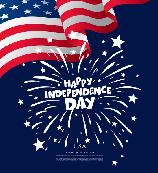 4 de julio día de la independencia — Archivo Imágenes Vectoriales