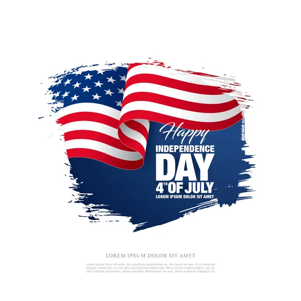 4 luglio giorno dell'indipendenza — Vettoriale Stock