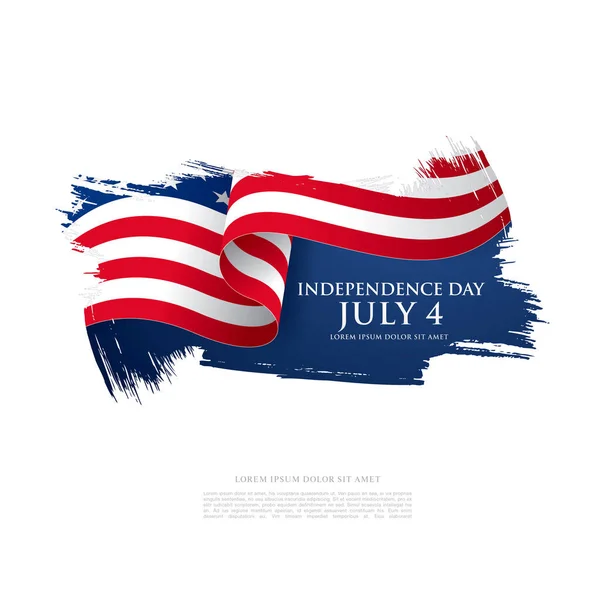 4 luglio giorno dell'indipendenza — Vettoriale Stock