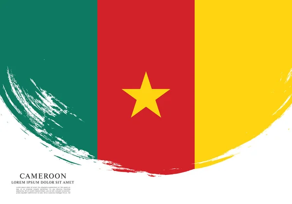 Bandera de Camerún, pincelada — Vector de stock