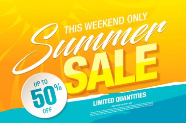 yaz satış şablonu afişi