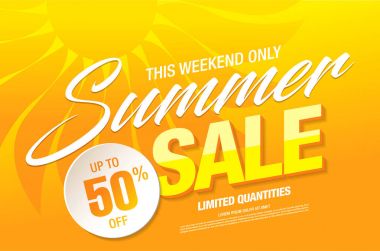 yaz satış şablonu afişi