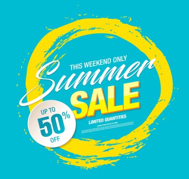 yaz satış şablonu afişi