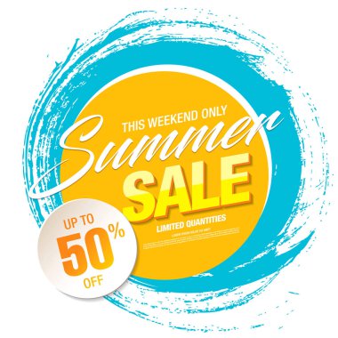 yaz satış şablonu afişi