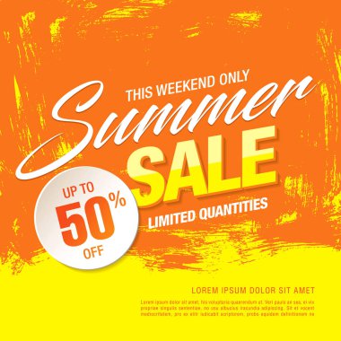 yaz satış şablonu afişi