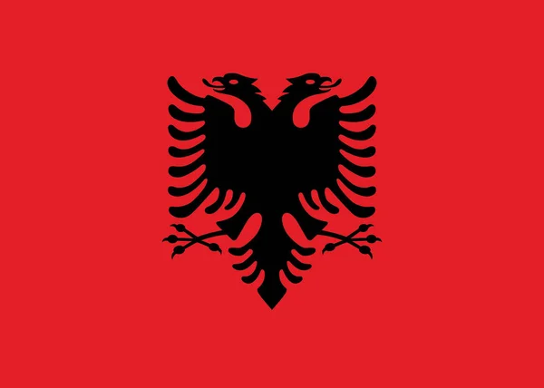 Flag of Albania, brush stroke — Stock Vector