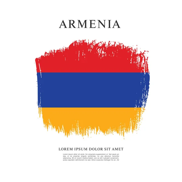 Flagge von Armenien, Pinselstrich — Stockvektor