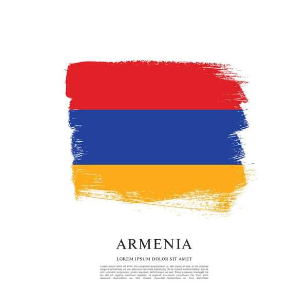 Flagge von Armenien, Pinselstrich — Stockvektor