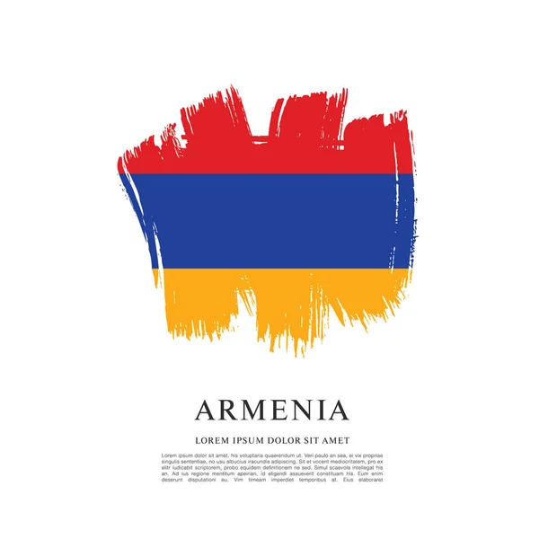 Flagge von Armenien, Pinselstrich — Stockvektor