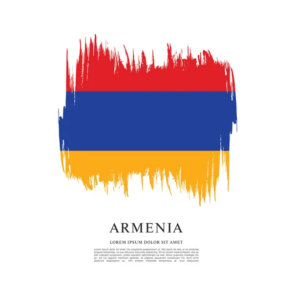 Flagge von Armenien, Pinselstrich — Stockvektor