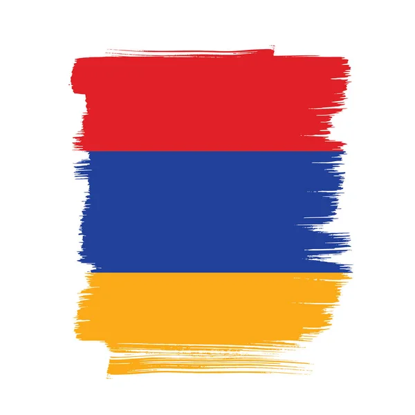 Flagga av Armenien, penseldrag — Stock vektor