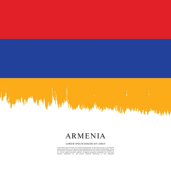 Flagge von Armenien, Pinselstrich — Stockvektor