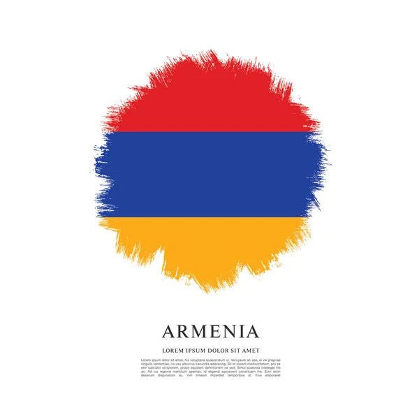 Flagge von Armenien, Pinselstrich — Stockvektor