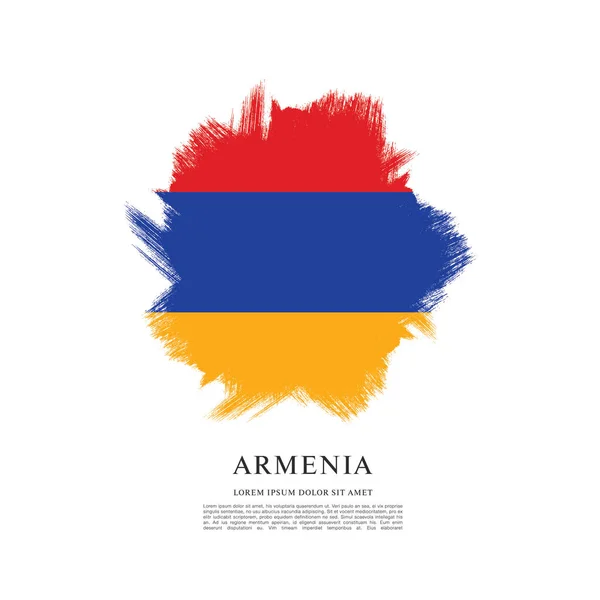 Flagge von Armenien, Pinselstrich — Stockvektor