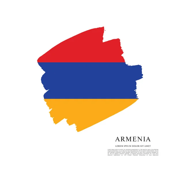 Flagge von Armenien, Pinselstrich — Stockvektor