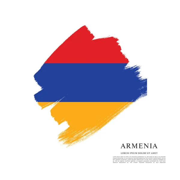Drapeau d'Arménie, coup de pinceau — Image vectorielle