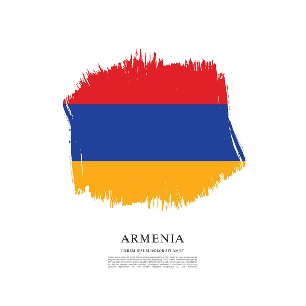 Flagge von Armenien, Pinselstrich — Stockvektor