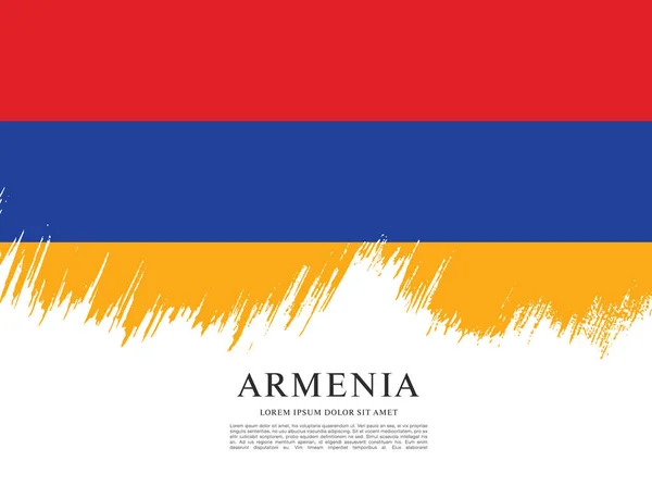 Flagge von Armenien, Pinselstrich — Stockvektor