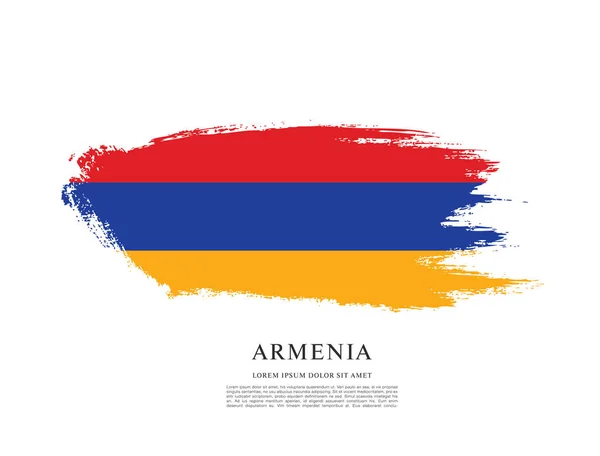 Flagge von Armenien, Pinselstrich — Stockvektor