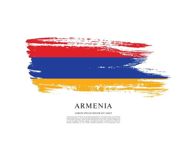 Flagge von Armenien, Pinselstrich — Stockvektor