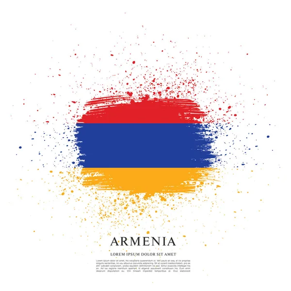 Bandera de Armenia, pincelada — Vector de stock