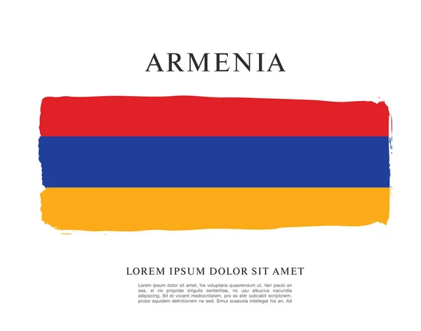 Flagge von Armenien, Pinselstrich — Stockvektor