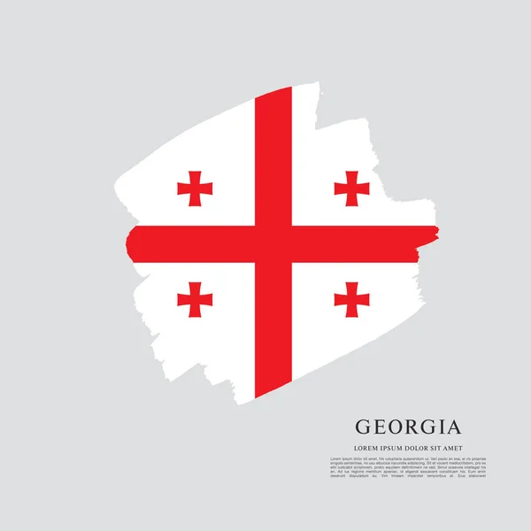 Bandera de Georgia, pincelada — Vector de stock