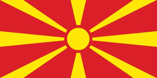 Bandera de Macedonia, pincelada — Vector de stock