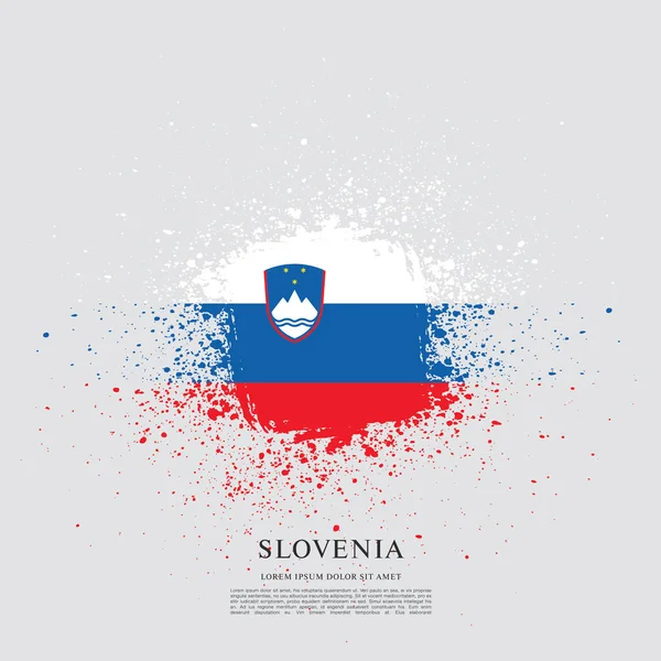 Bandera de Eslovenia antecedentes — Vector de stock