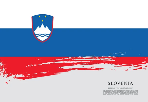 Bandiera della Slovenia sfondo — Vettoriale Stock