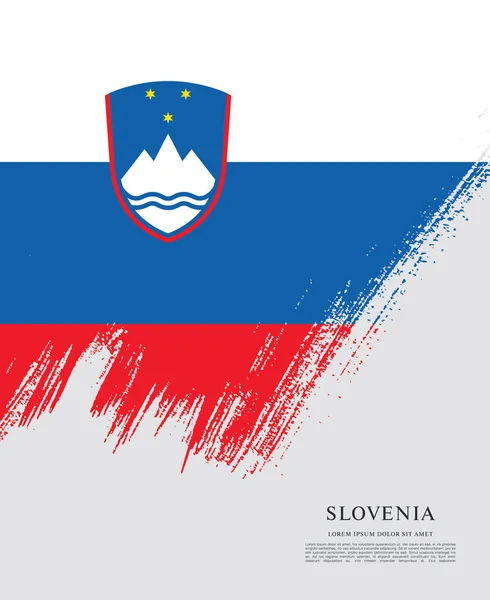 Flagga Slovenien bakgrund — Stock vektor