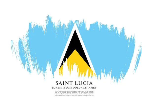 Flagga av Saint Lucia bakgrund — Stock vektor