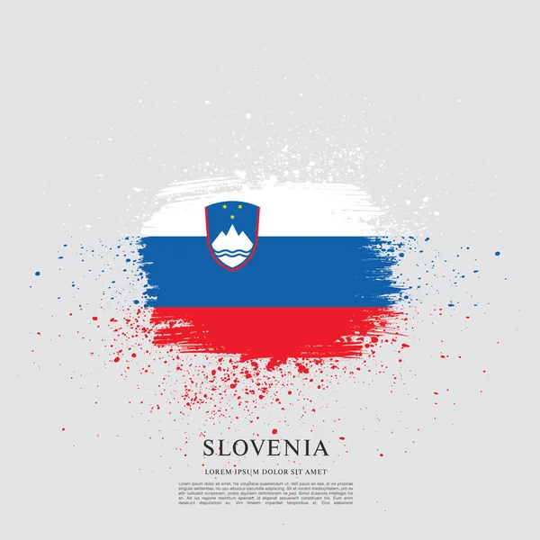 Latar belakang bendera Slovenia - Stok Vektor