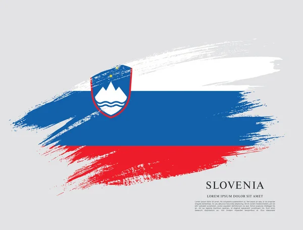 Vlajka Slovinska pozadí — Stockový vektor