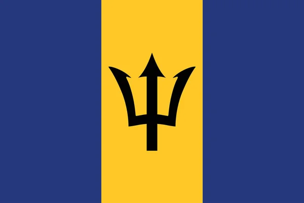 Flagga av Barbados bakgrund — Stock vektor