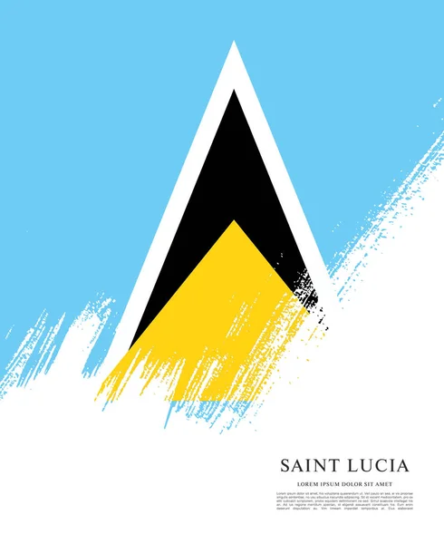 Flagga av Saint Lucia bakgrund — Stock vektor